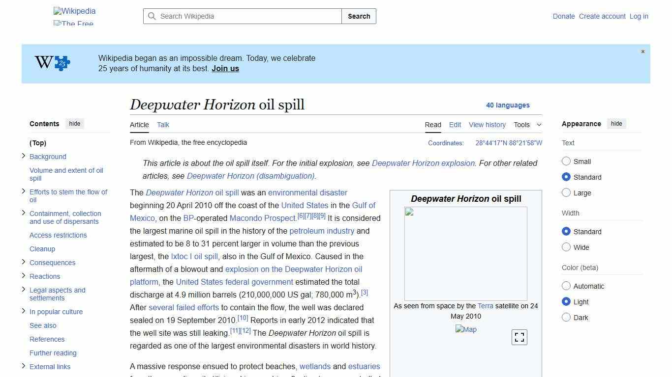 Deepwater Horizon oil spill - Wikipedia
